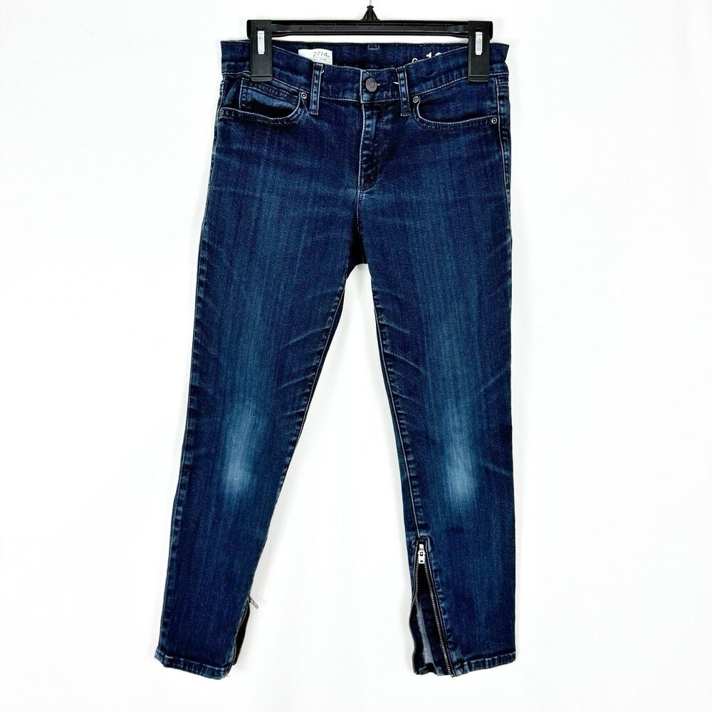 GAP 1969 Dark Wash Mid-Rise Legging Jean Skinny Denim Women's Size 27/4 P